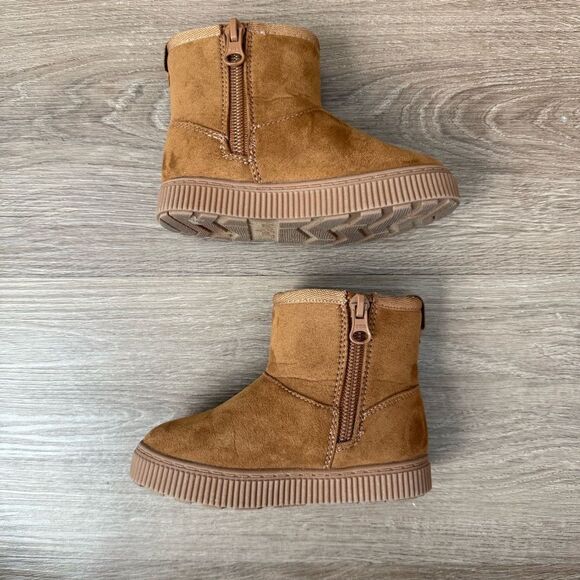 Cat & Jack Tan Faux Suede Winter Boots – Toddler Size 6 - Picture 8 of 12